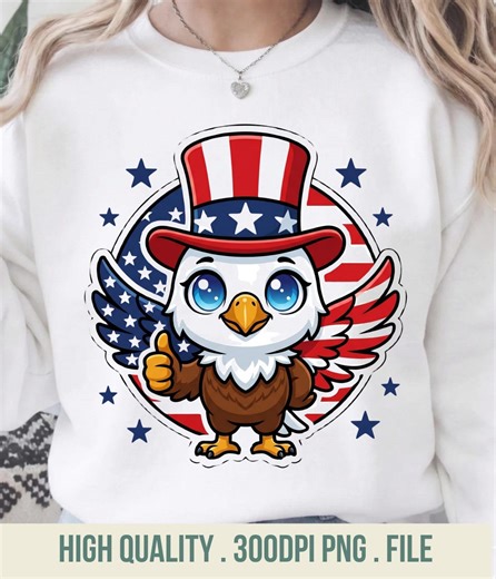Patriotic Eagle PNG, Cute USA Eagle Uncle Sam Hat Sublimation, 4th of July Shirt Design, American Flag Clipart Digital Download File - Etsy