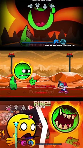 FIRE! Runnnnn - Friday Night Funkin Game (Geometry Dash Mod)