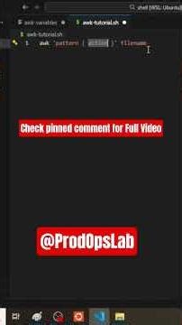 Linux | AWK | Production Support | SRE | Automation #programming #shellscripting #shell #awk #sre