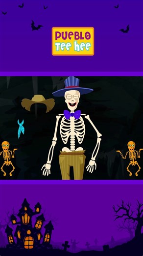 💀Desafío de disfraces de esqueletos para Halloween 🎃 #shorts #halloween #puebloteehee