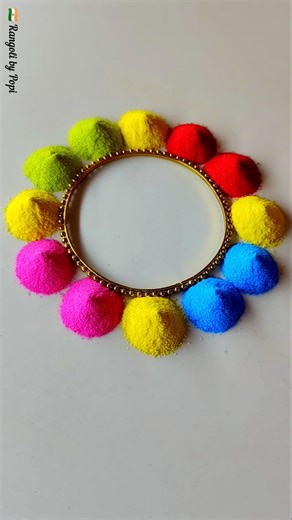 Beautiful rangoli design 😍🌺 #rangoli #rangolidesigns #diwalirangoli #shorts