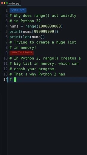 Your Python Is Too Slow: Why does range() act weirdly in Python 3?