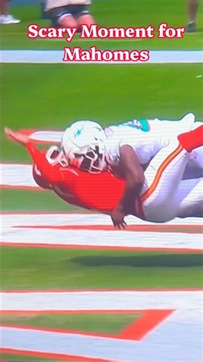 SCARY HIT! Patrick Mahomes Drilled in the End Zone! 😱💥 #shorts