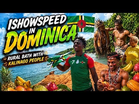 IShowSpeed in Dominica 🇩🇲 : RITUAL bath with Kalinago people, EXCOTIC fruit, GOLD medalist