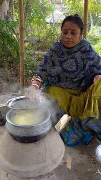 Gorom bhat with pumpkin papaya tomato bhorta #bharta #shorts #food #villagefood