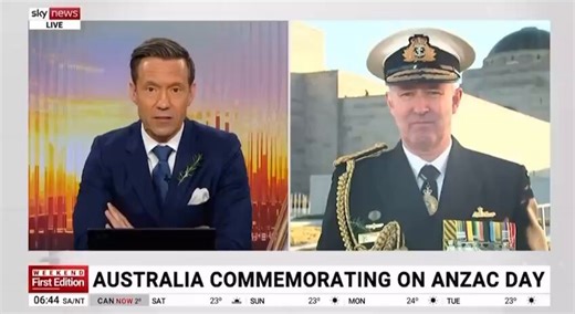🇦🇺 Vice Admiral Justin Jones defended booing during a “Welcome to Country” at an Anzac Day dawn service, calling it “freedom of expression” that the ADF exists to defend, in an interview with Sky News. The interview ended shortly after his response.Follow: @europa