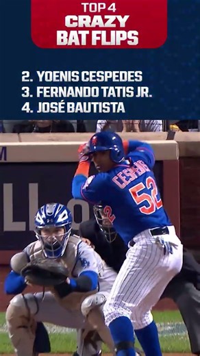 Top 4 CRAZIEST BAT FLIPS! (Bautista drives one to the second deck, Cespedes electrifies Queens)