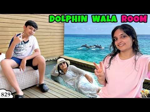 DOLPHIN WALA ROOM | Ep 829 | Day 3 Maldives Travel Vlog | Aayu and Pihu Show