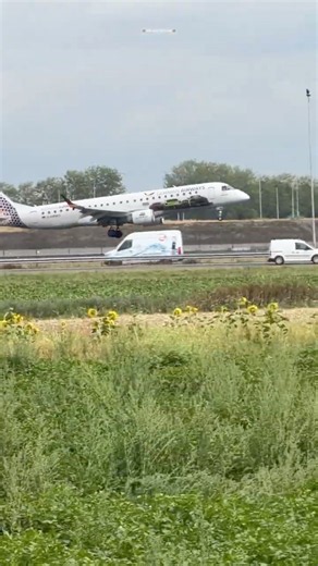 EMBRAER E190AR GERMAN AIRWAYS NUREMBERG TO AMSTERDAM LANDING SCHIPHOL AIRPORT DAMWO #automobile