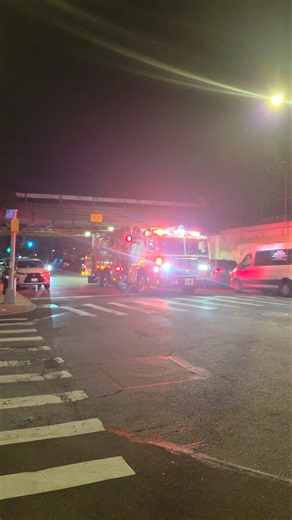 FDNY Engine 254 and Tower Ladder 153 responding on Ave S #fdny #firedepartment #siren #nyc #fire