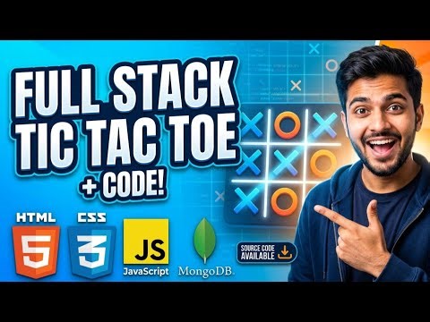 🎮 Tic Tac Toe Game | HTML CSS JS + MongoDB | Full Project + Source Code 💻🔥