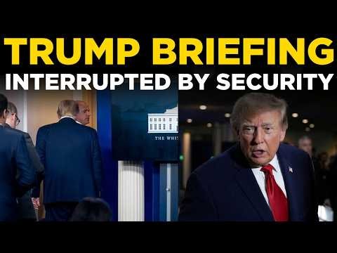 Breaking News LIVE: Trump Escorted Out as Security Incident Unfolds | Trump Press Briefing