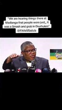 We are hearing things there at Madlanga that it was a Smash and grab in Ekurhuleni" # Mbalula