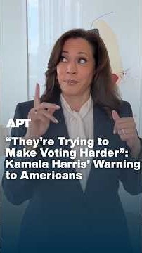 “They Are Scared of Your Power”: Kamala Harris Urges Americans to Vote | APT