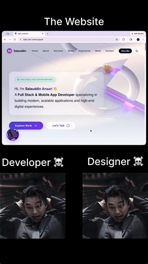 My Website is Live 🚀 | React.js + Tailwind CSS | Modern Animated Portfolio #tailwindcss #frontenddev