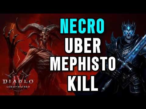 S13 PURE Summon Necro UBER MEPHISTO KILL | Diablo 4 Season 13 Necromancer S-Tier Build SKULM