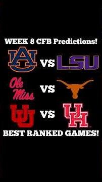 College Football Week 8 Picks: Score Predictions! #shorts