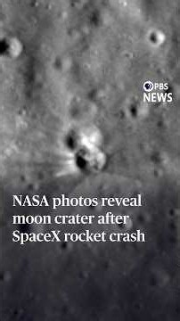 NASA photos reveal moon crater after SpaceX rocket crash