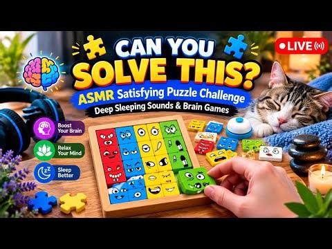 🎧 Satisfying Sounds LIVE 😴 Deep Sleep & Relaxing ASMR | Colorful Puzzle Sounds 🧩