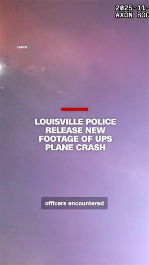 Newly released body-camera, dash-camera and aerial footage from the Louisville Metro Police Department shows the aftermath of a deadly UPS cargo plane crash that killed 15 people on November 4, 2025. The incident occurred shortly after the plane took off from the Louisville, Kentucky, airport. | CNN