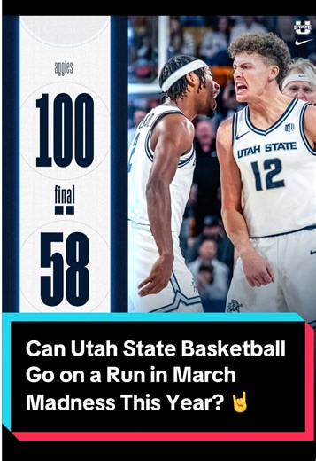 I BELIEVE IN UTAH STATE BASKETBALL! Do you think the Aggies can go on a run in March Madness this year? #fyp #collegebasketball #ncaabasketball #cbb #marchmadness