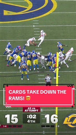 Chad Ryland makes his 6TH field goal of the day as the Arizona Cardinals take down the Los Angeles Rams in a shocking upset!