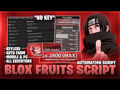 Blox Fruits Script — NO KEY, Auto Farm, Dragon Fruit, Fruit Sniper, PvP Mode, Max Level (BEST)