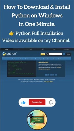 Download and Install Python on Windows | Python Setup | Coding Draft by Kanika