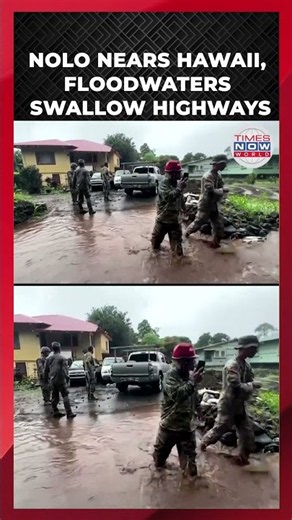 Hurricane Nolo Floods Hawaii Roads As Army Guard Rescues Residents | Times Now World