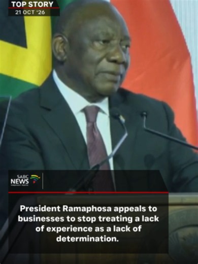 President Cyril Ramaphosa delivers the keynote address at the SA National Leadership Convening on Youth Employment this morning. The convening is described as a high-level summit. It's hosted by Harambee Youth Employment Accelerator, in partnership with the Presidency, Business Unity South Africa, and government departments including the Youth Employment Service. #sabcnews #fyp #unemployment #YOUTH #SouthAfrica #following