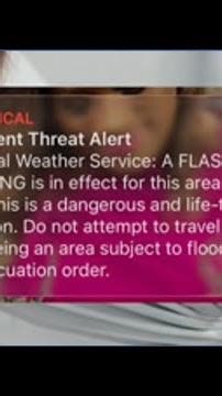 Why was a considerable flash flood warning issued?