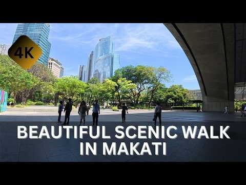 Beautiful Scenic Walk in Makati, Philippines 🇵🇭 | City Vibes 4K POV