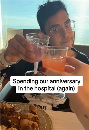 Fighting cancer AND sepsis on our 6 yr anniversary. Second year in a row we have spent our anniversary in the hospital We made the best of it thanks to all of you! #couplegoals #couplesoftiktok #cancer #cancerfighter #fyp #anniversary #wedding #viralvideo