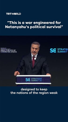 Hakan Fidan: “This is a war engineered for Netanyahu's political survival”