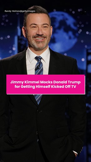 Jimmy Kimmel mocks Donald Trump for getting himself kicked off TV