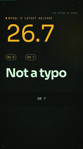 MySQL 26.7 isn't a typo