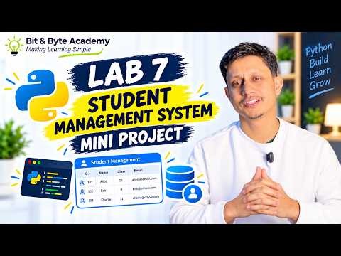 Lab 7 | Student Management System Mini Project | List, Dictionary & CRUD Operations