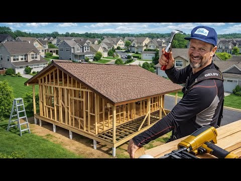 Build a Frame House Yourself | Complete DIY Walls & Roof Tutorial
