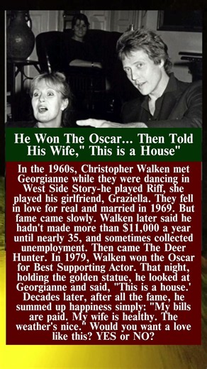 When Christopher Walken Won His Oscar, He Told His Wife “This is a House” 🏠🏆
