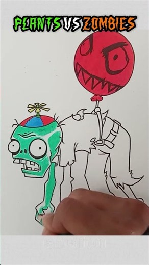Plants vs Zombies | Cam Cartoon #shorts #drawing