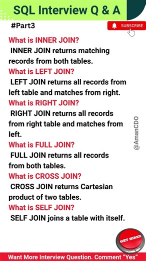 SQL Top 10 Interview Questions & Answers #Part3