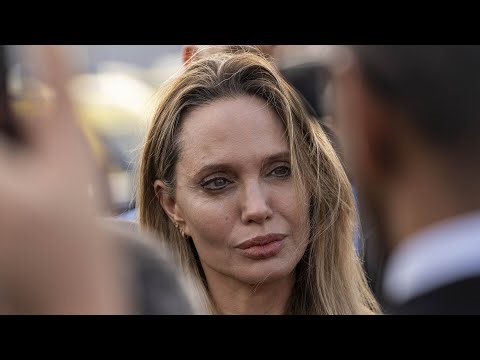 Actress Angelina Jolie visits hospitals at Gaza border crossing