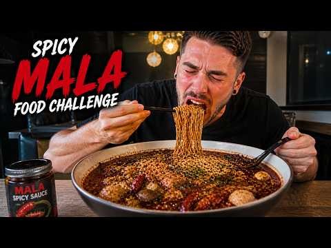 This GIANT SPICY MALA NOODLE CHALLENGE BURNT BOTH ENDS! Joel Hansen