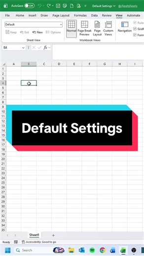Excel pros don't start with gridlines 😎 How do you start your workbooks? 👇 #excel #exceltips #microsoftexcel #exceltricks #productivity