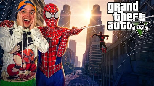 Jugando GTA 5 como Spider-Man con poderes increíbles y momentos divertidos