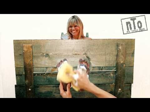 The New Tickle Order Presents: Heidi Klum Gets Her Feet Tickled With A Sponge!