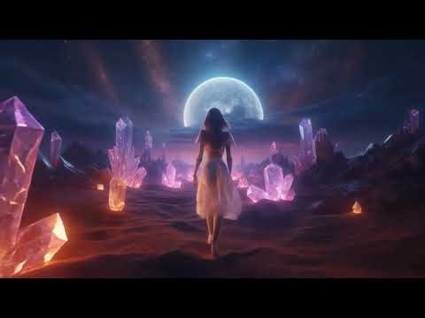 Walking Through an Alien Dream | Futuristic Woman in Crystal Wonderland