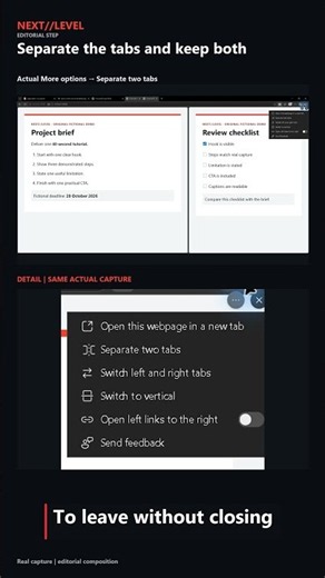 Compare Two Pages in One Edge Tab