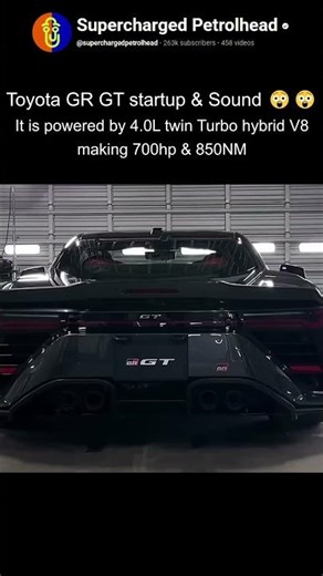 Toyota GR GT startup and Exhaust sound