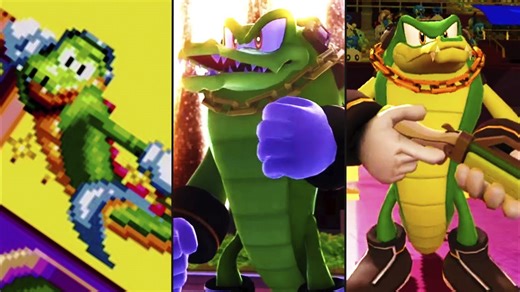 All Vector appearances through Sonic games